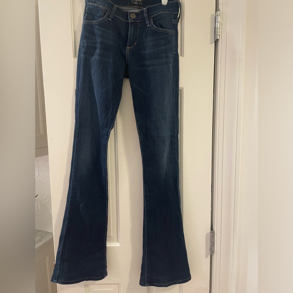 A Gold flare jeans 25